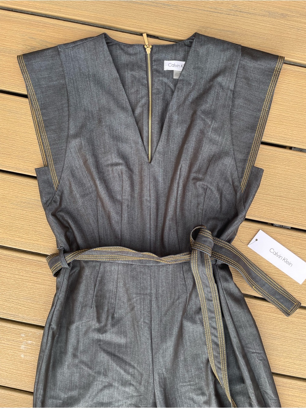 CK V-Neck Jumpsuit - Picture 2 of 5